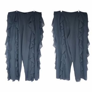 Gray ruffle As-Hro XXL lined dress pant.
